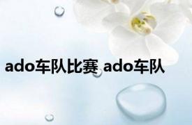 ado车队比赛 ado车队 