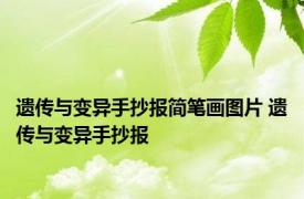 遗传与变异手抄报简笔画图片 遗传与变异手抄报 