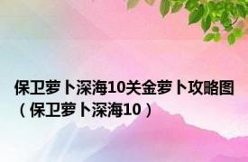 保卫萝卜深海10关金萝卜攻略图（保卫萝卜深海10）