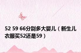 52 59 66分别多大婴儿（新生儿衣服买52还是59）