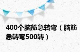 400个脑筋急转弯（脑筋急转弯500转）