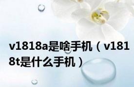 v1818a是啥手机（v1818t是什么手机）