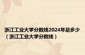 浙江工业大学分数线2024年是多少（浙江工业大学分数线）