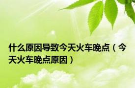 什么原因导致今天火车晚点（今天火车晚点原因）