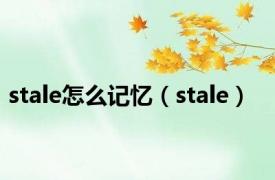 stale怎么记忆（stale）