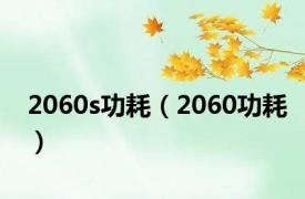 2060s功耗（2060功耗）