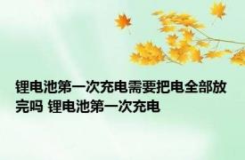 锂电池第一次充电需要把电全部放完吗 锂电池第一次充电 