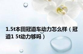 1.5t本田冠道车动力怎么样（冠道1 5t动力够吗）