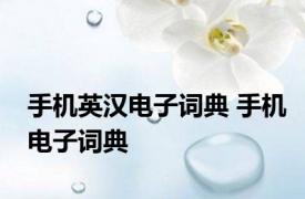 手机英汉电子词典 手机电子词典 