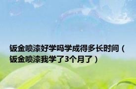 钣金喷漆好学吗学成得多长时间（钣金喷漆我学了3个月了）