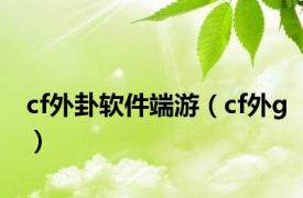 cf外卦软件端游（cf外g）