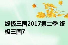 终极三国2017第二季 终极三国7 