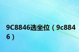 9C8846选坐位（9c8846）