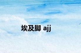 埃及脚 ajj 