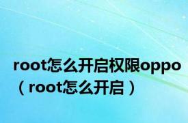 root怎么开启权限oppo（root怎么开启）