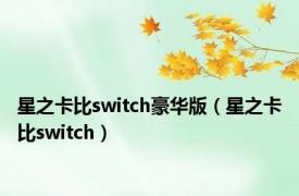 星之卡比switch豪华版（星之卡比switch）