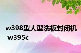 w398型大型洗板封闭机 w395c 