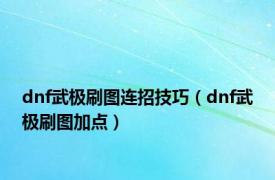 dnf武极刷图连招技巧（dnf武极刷图加点）