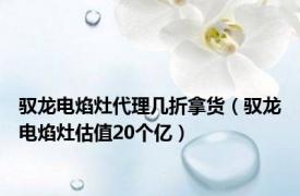 驭龙电焰灶代理几折拿货（驭龙电焰灶估值20个亿）