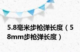 5.8毫米步枪弹长度（5 8mm步枪弹长度）