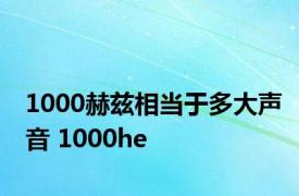 1000赫兹相当于多大声音 1000he 