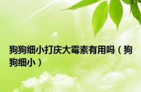 狗狗细小打庆大霉素有用吗（狗狗细小）